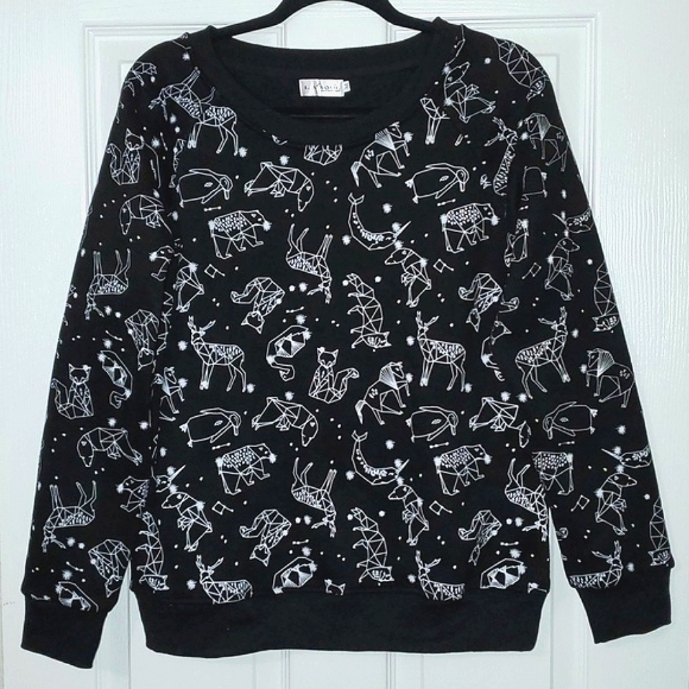 LA Soul Celestial Animals Sweatshirt Size Medium